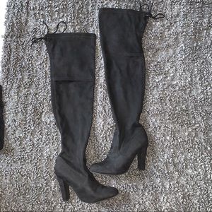 Steve Madden Thigh High Almond Toe Boots size 8